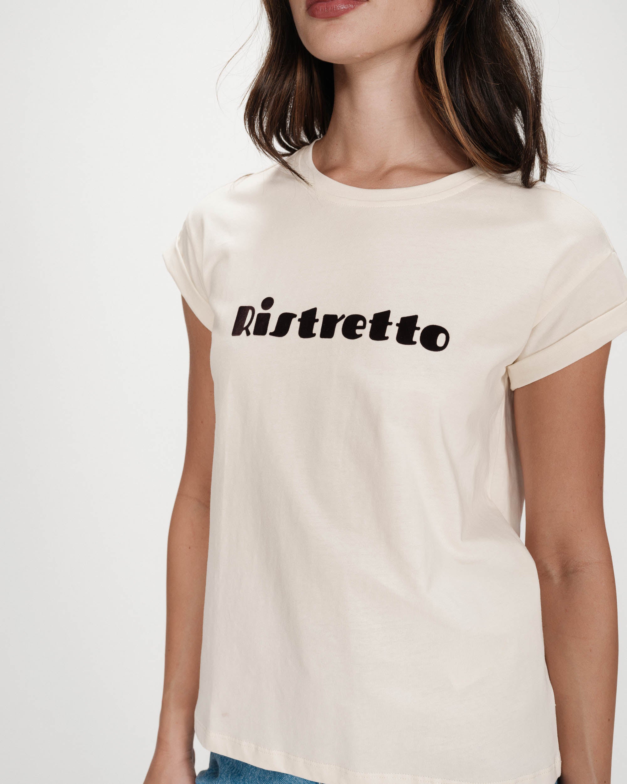 Camiseta de algodón con mensaje chocolat Vico
