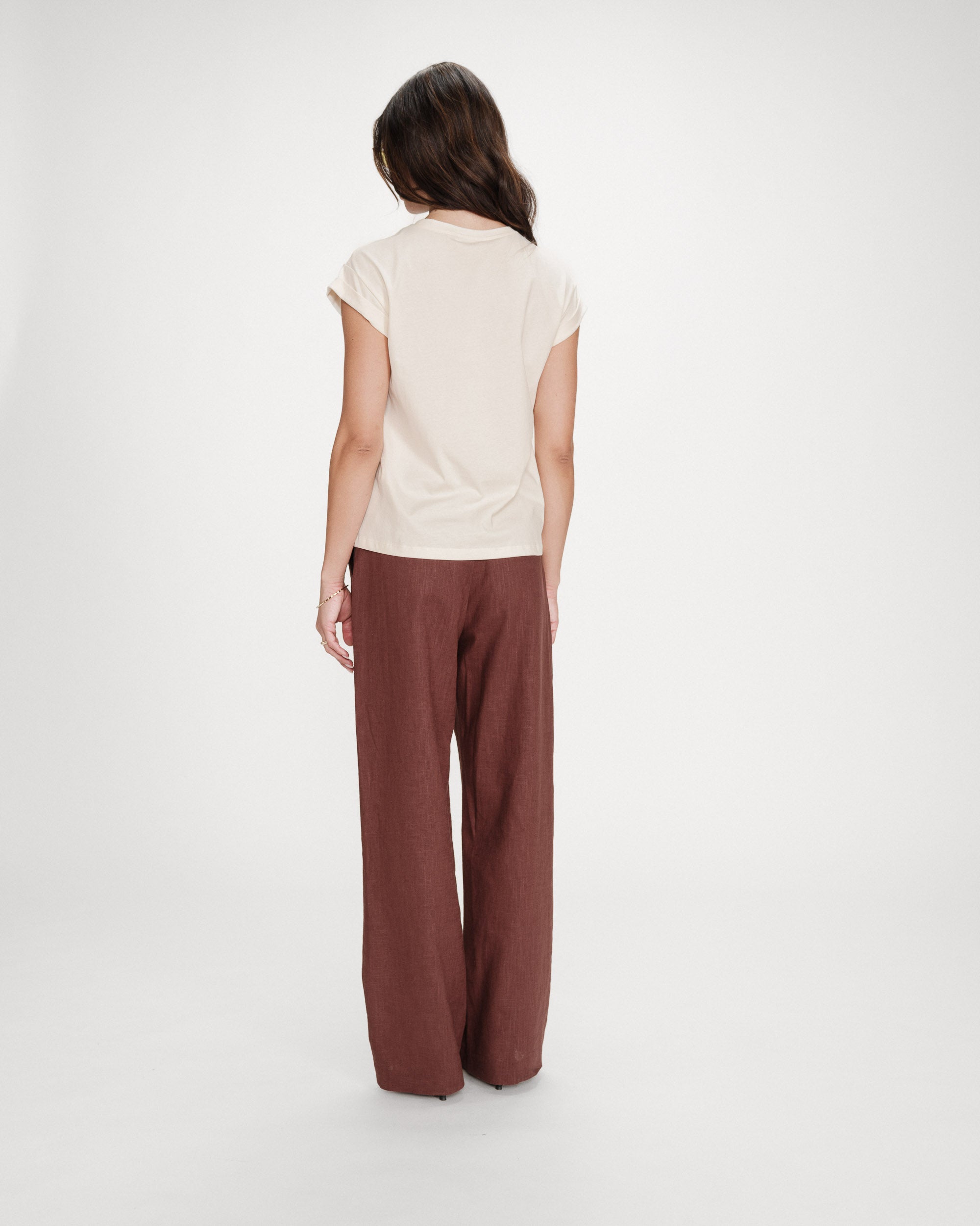 T-shirt à message imprimé mocha Vico