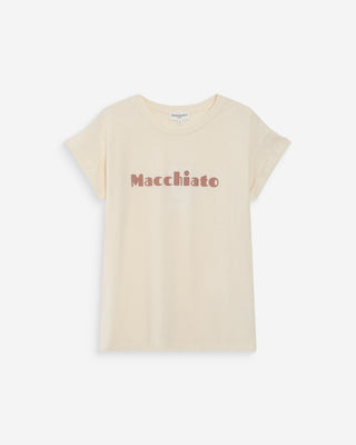 T-shirt à message imprimé mocha Vico