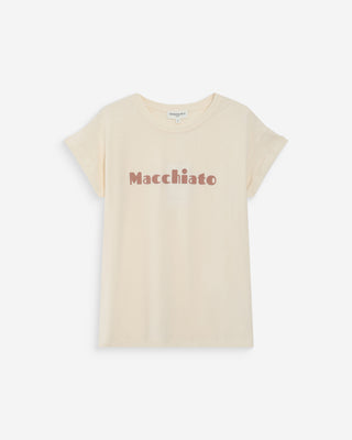 T-shirt à message imprimé mocha Vico