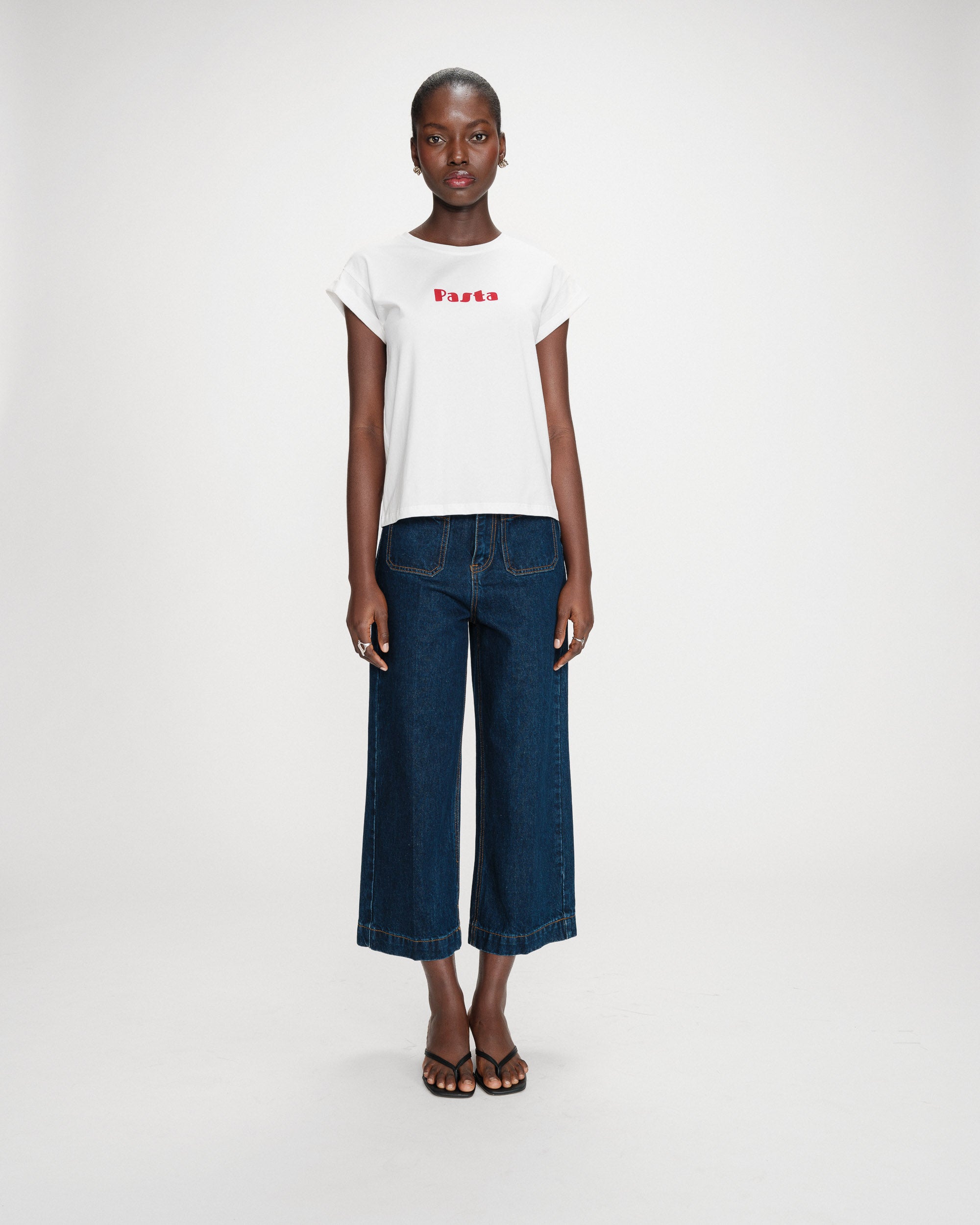 T-shirt à message imprimé rouge Vico