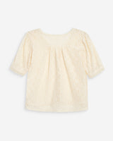 Blouse col V en dentelle amande Vicky