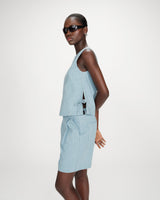 Top en denim rayé stripedblue Vendome