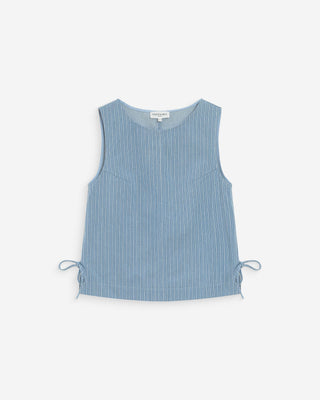 Striped denim top stripedblue Vendome