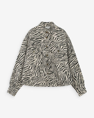 Veste oversize imprimée zebre Vana