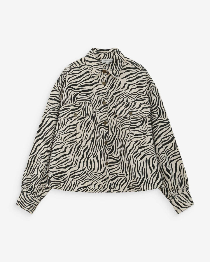 Veste oversize imprimée zebre Vana