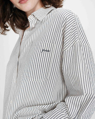 Chemise oversize rayée marine Vipera