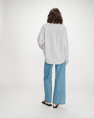 Chemise oversize rayée marine Vipera