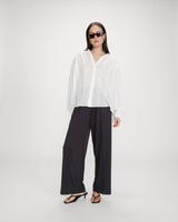 Chemise oversize en coton ivoire Vibes