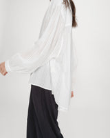 Chemise oversize en coton ivoire Vibes