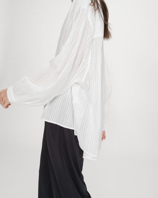 Chemise oversize en coton ivoire Vibes