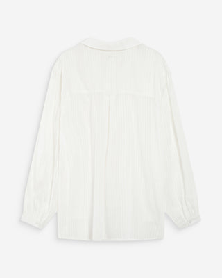 Chemise oversize en coton ivoire Vibes