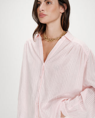 Chemise oversize en coton rose Vibes