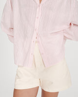 Chemise oversize en coton rose Vibes