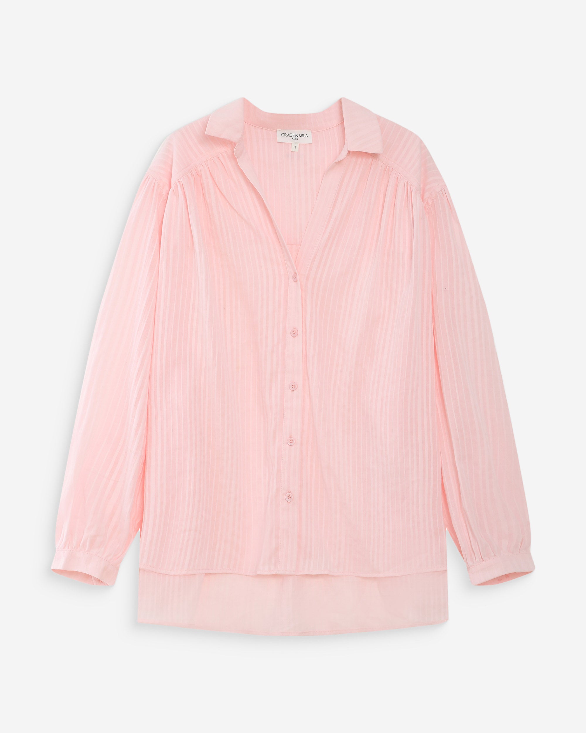 Camisa oversize de algodón rose Vibes