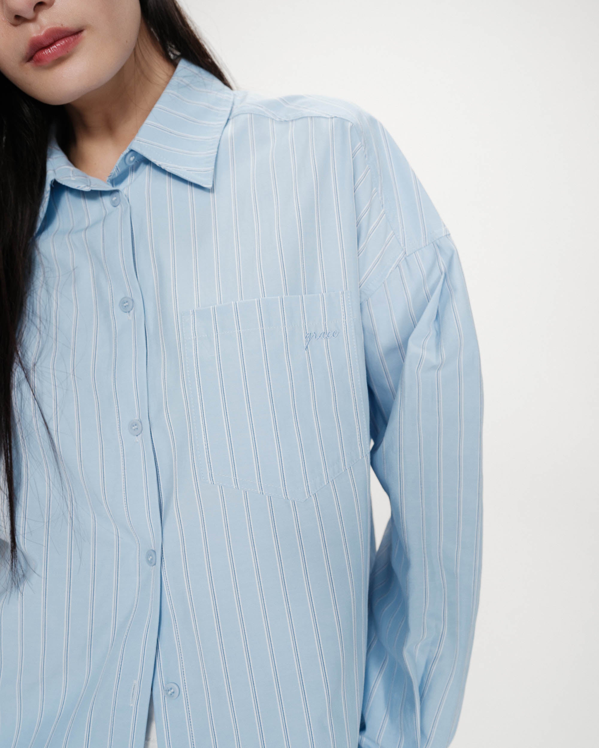 Chemise oversize bleuet Valerie