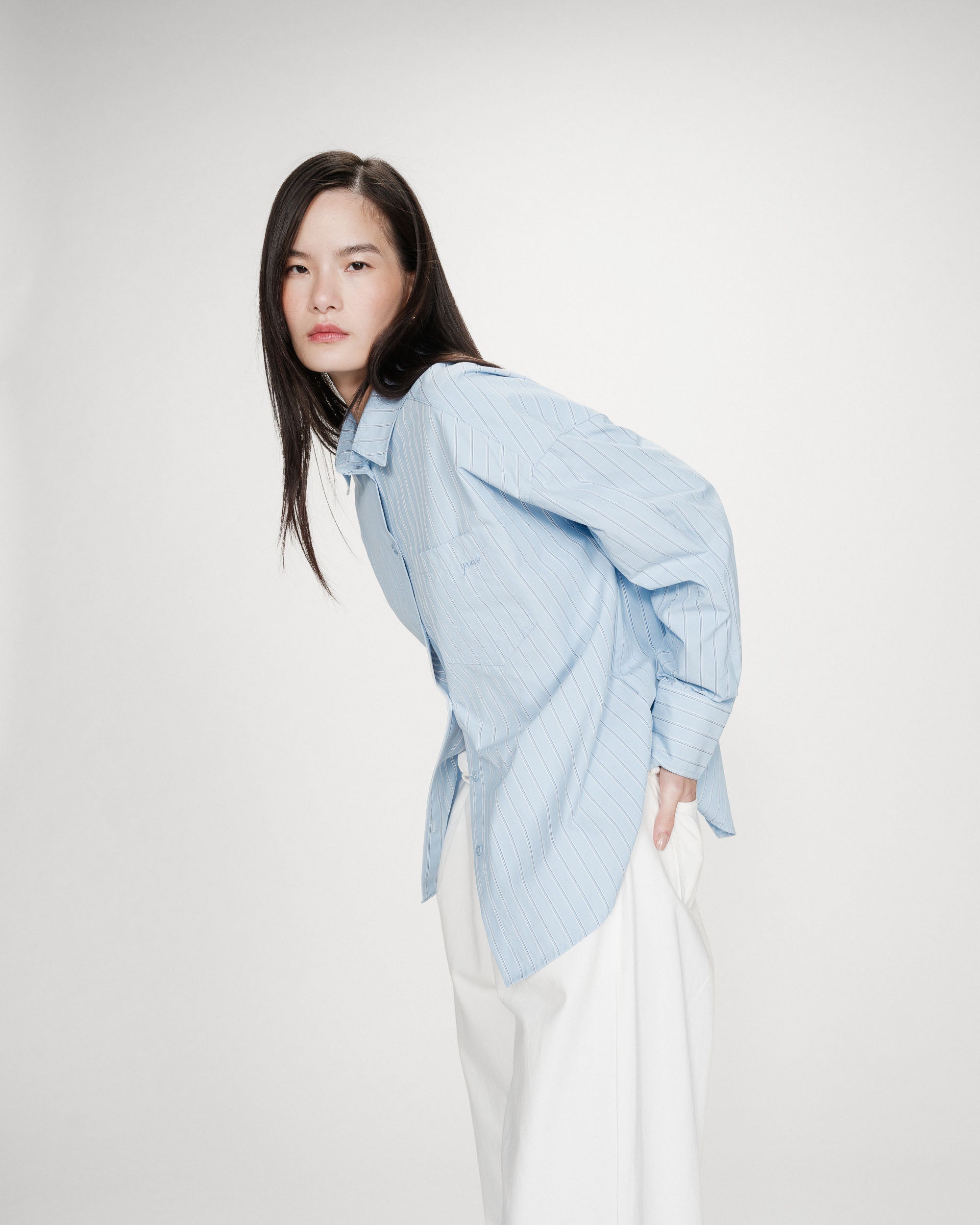 Chemise oversize bleuet Valerie