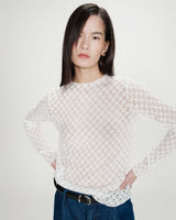 Top de encaje transparente ivoire Valmy