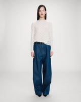 Top en dentelle transparent ivoire Valmy