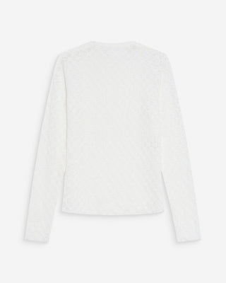 Top en dentelle transparent ivoire Valmy