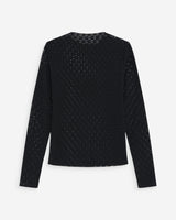Top en dentelle transparent noir Valmy