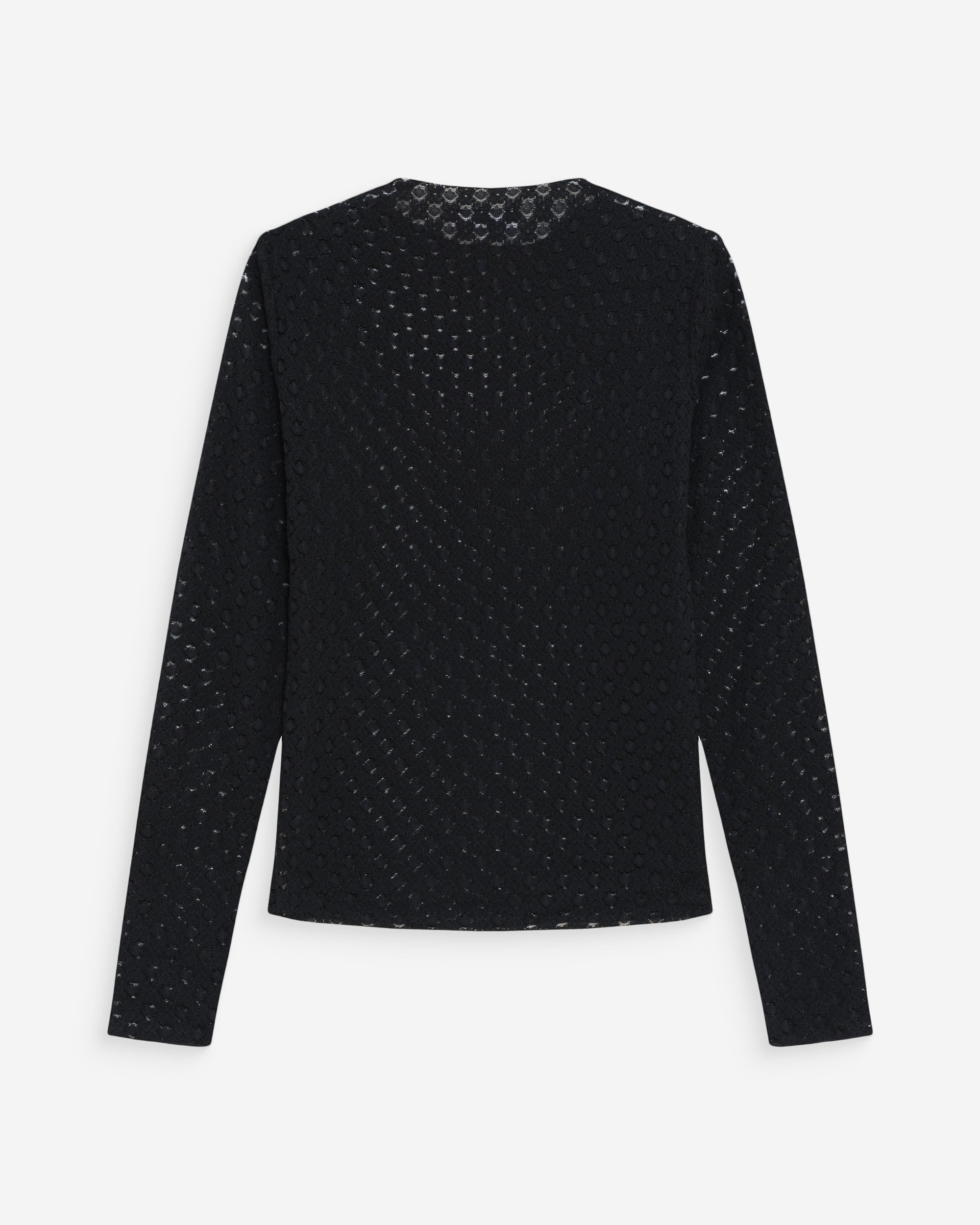 Top en dentelle transparent noir Valmy