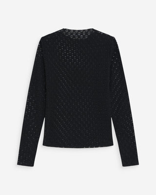 Top en dentelle transparent noir Valmy