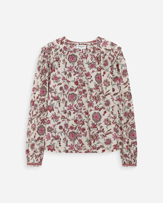 Blouse droite à fleurs fleur Valencia