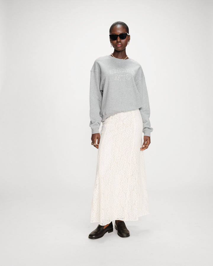 Pull oversize à message gris Valino