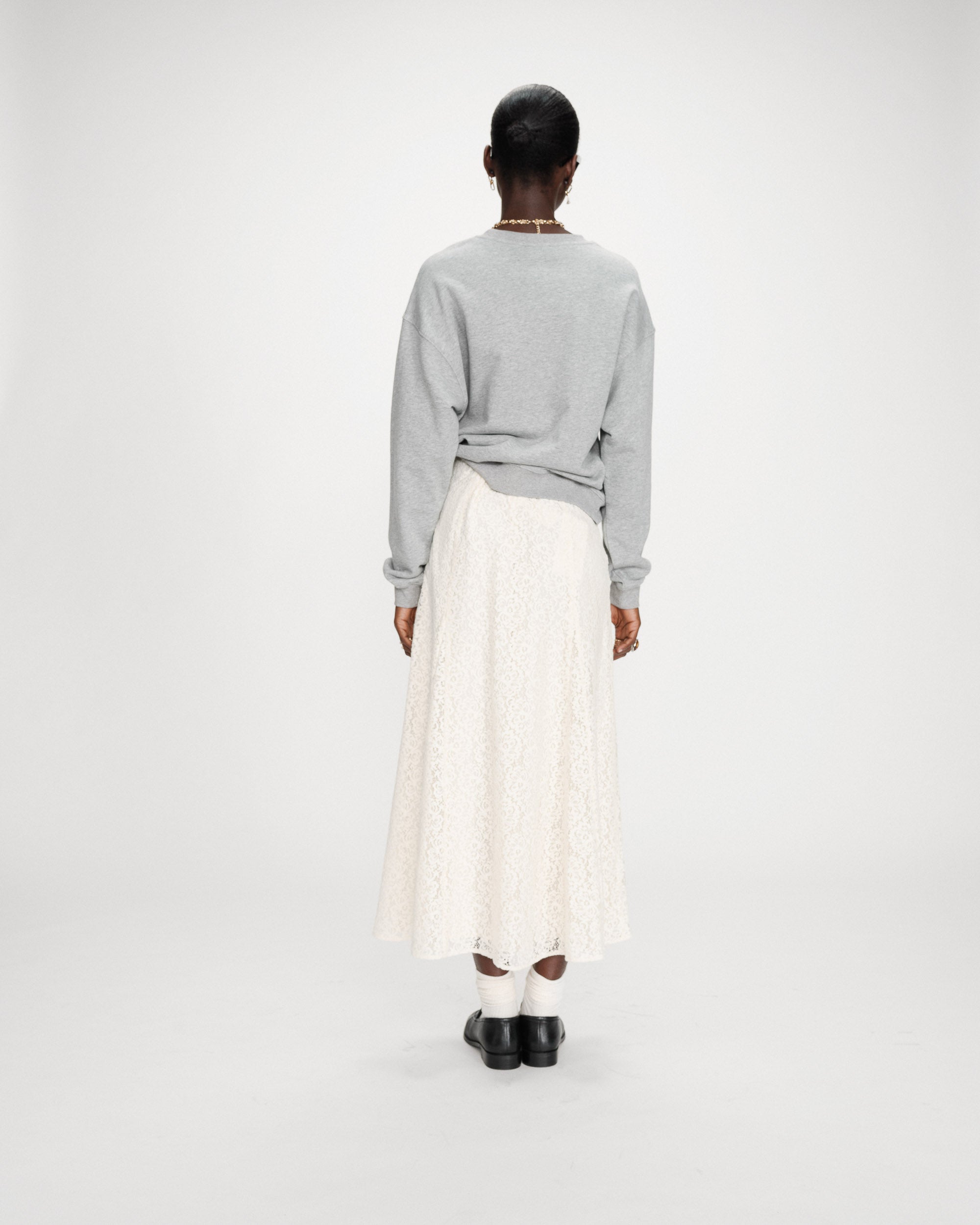 Pull oversize à message gris Valino