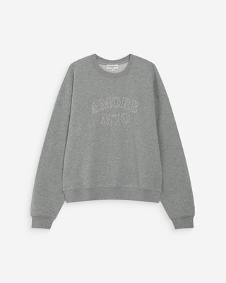 Pull oversize à message gris Valino