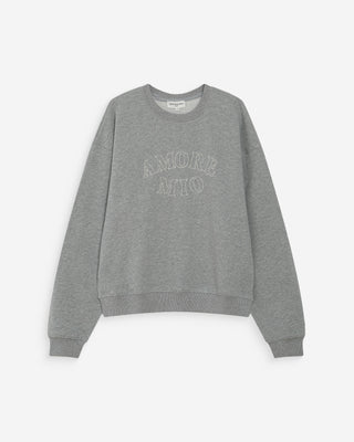 Pull oversize à message gris Valino