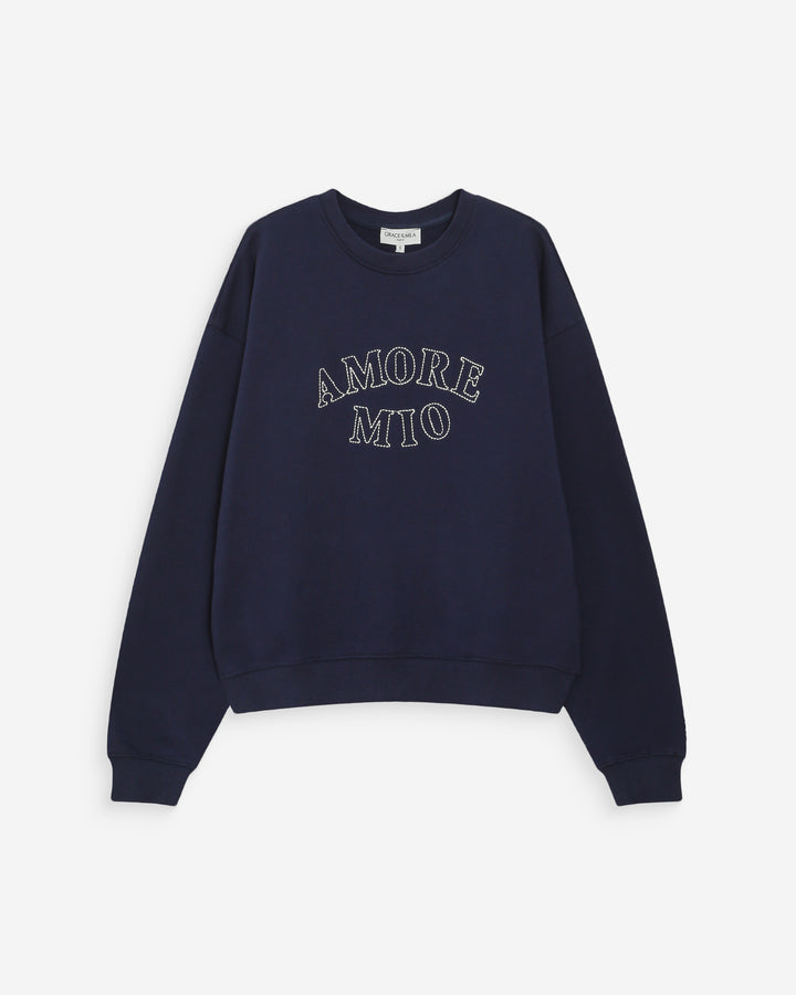 Sudadera oversize de algodón marine Valino