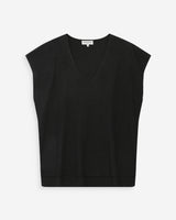 Top large en lurex noir Vaporo