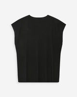 Top large en lurex noir Vaporo