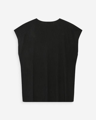 Top large en lurex noir Vaporo