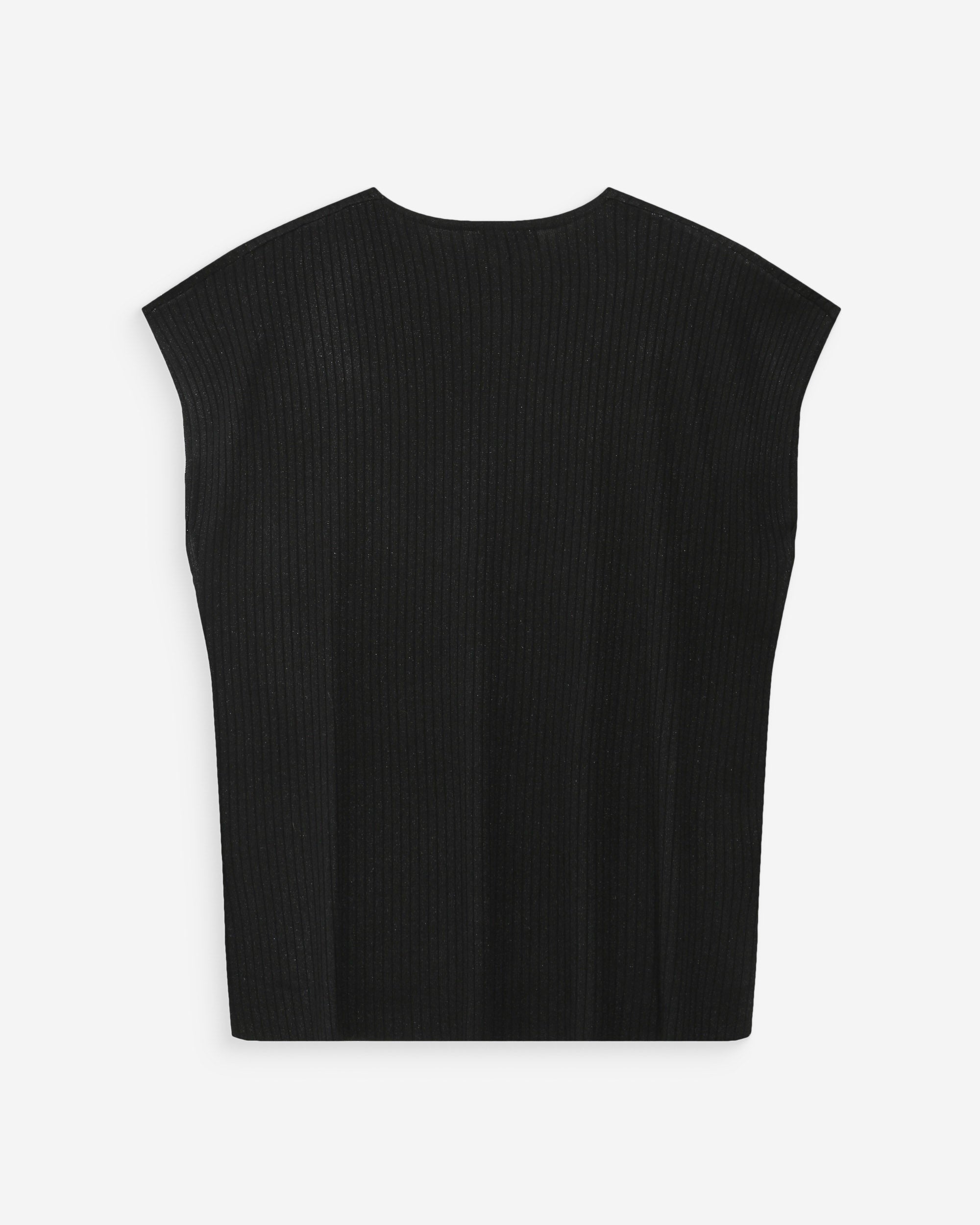 Top amplio de lurex con escote en V noir Vaporo