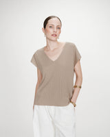 Top large en lurex or Vaporo