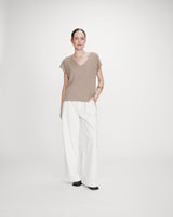 Top amplio de lurex con escote en V or Vaporo