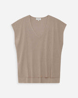 Top amplio de lurex con escote en V or Vaporo