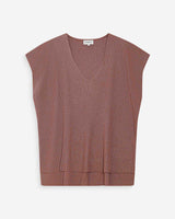 Top large en lurex terracotta Vaporo