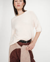 Pull en laine et alpaga amande Vamos