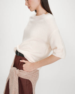 Pull en laine et alpaga amande Vamos