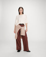 Jersey oversize de lana con cuello redondo amande Vamos