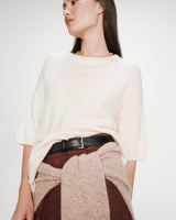 Jersey oversize de lana con cuello redondo amande Vamos