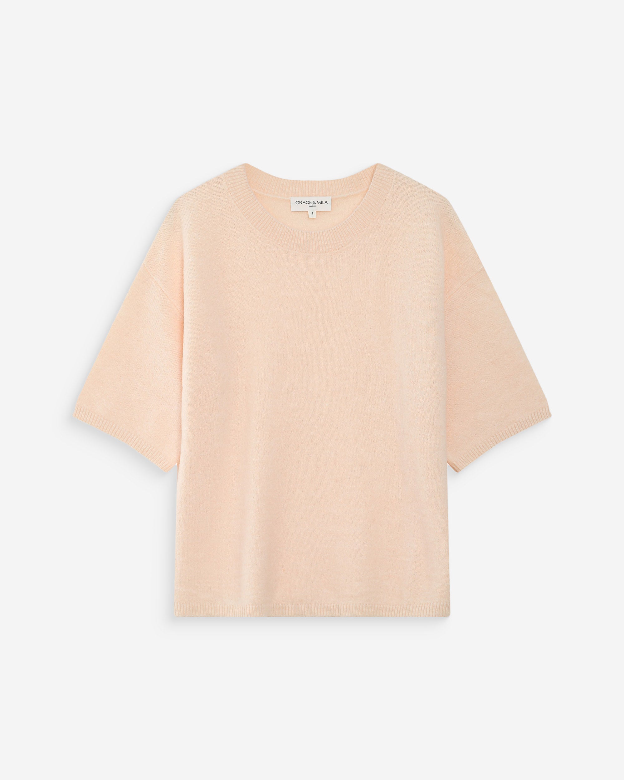 Pull en laine et alpaga amande Vamos