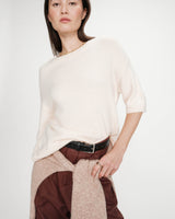 Jersey oversize de lana con cuello redondo amande Vamos