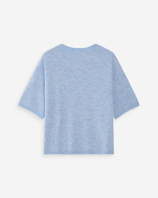 Oversized wool crew-neck sweater ciel Vamos