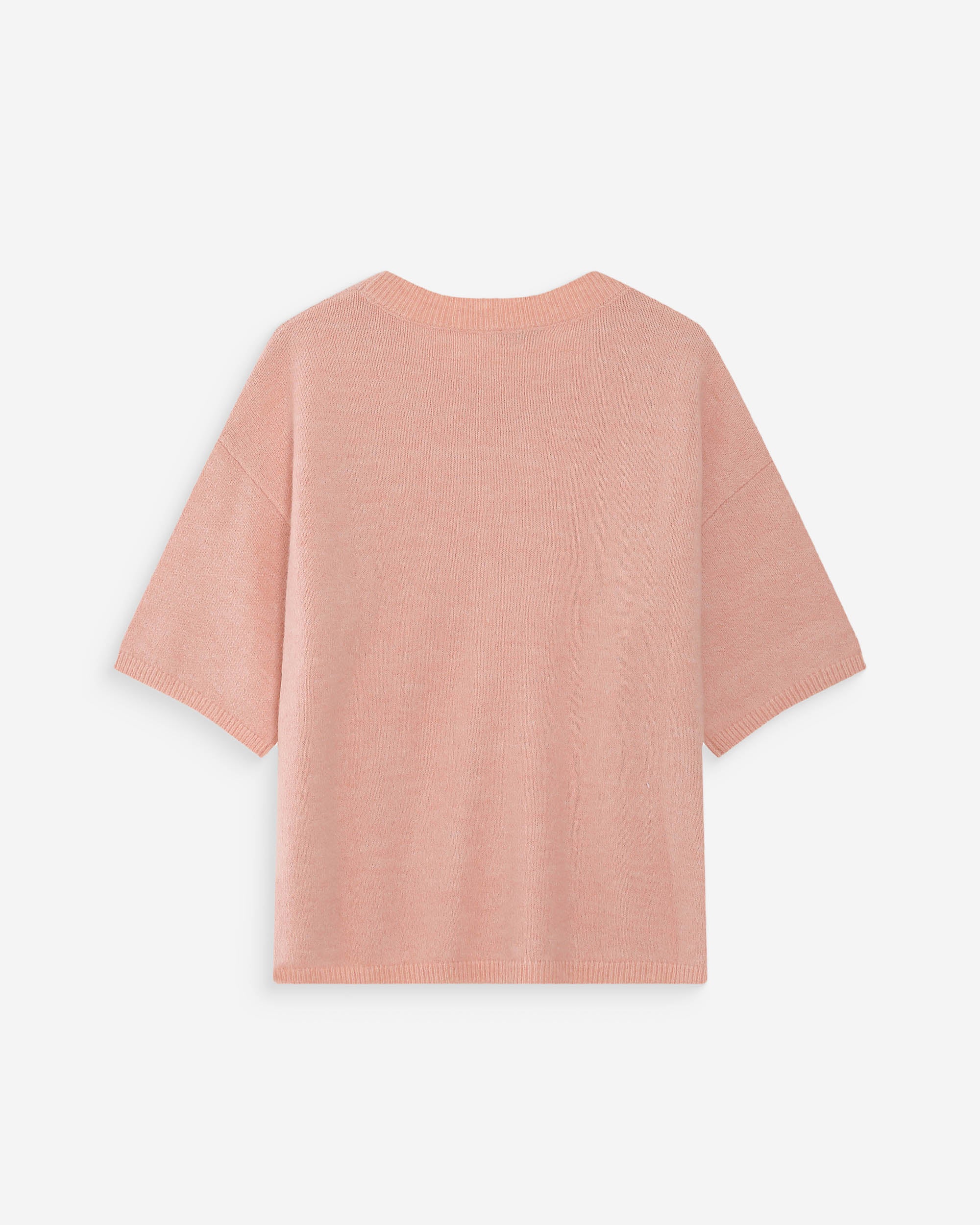 Jersey oversize de lana con cuello redondo peche Vamos