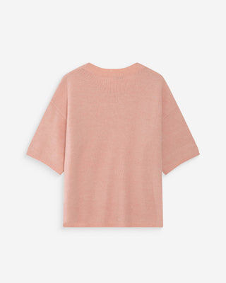 Jersey oversize de lana con cuello redondo peche Vamos